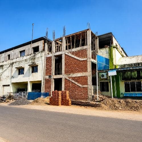 Terminal building under construction