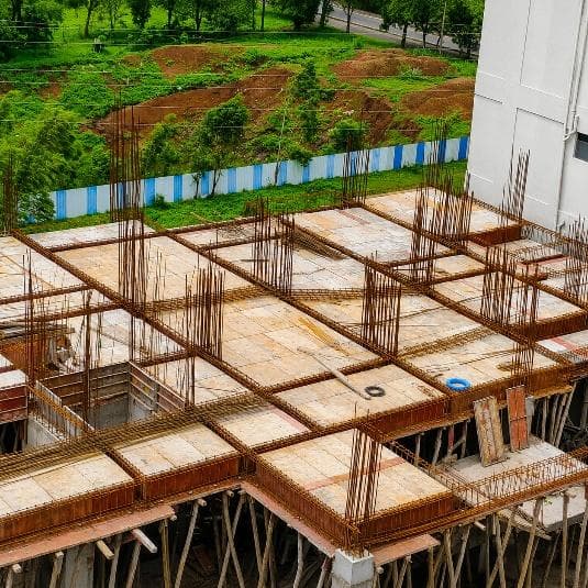 Slab formwork and reinforcement