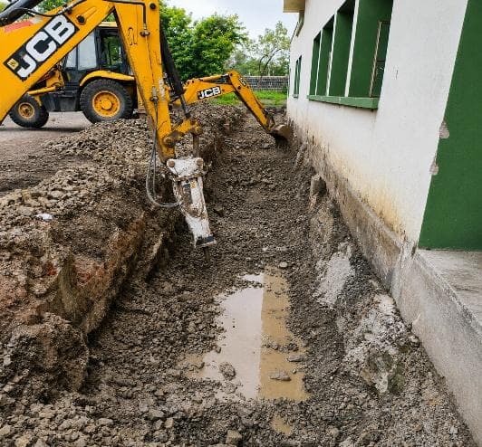 Excavation for underground water tank