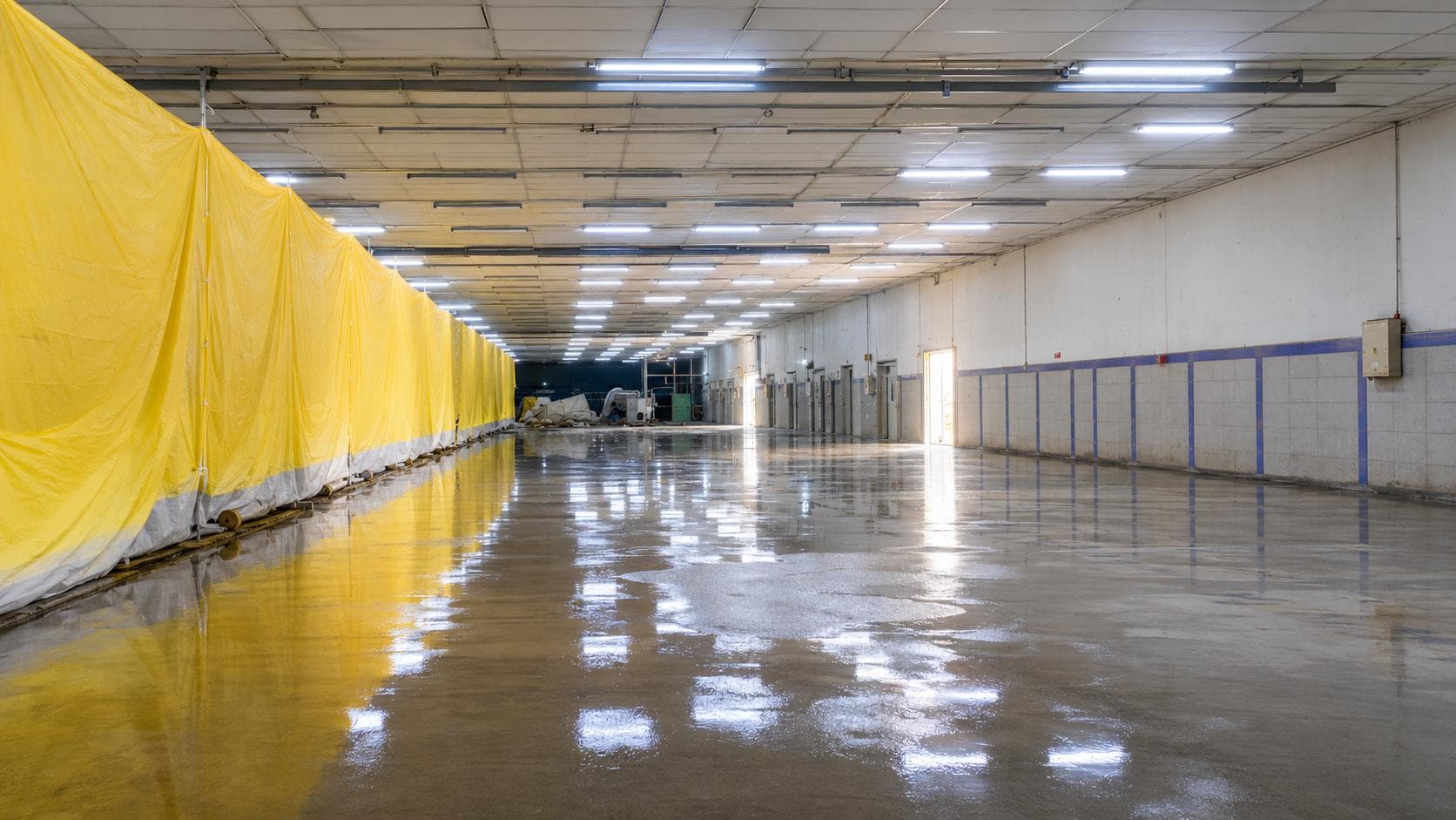 Ritspin synthetics tunnel interior with polished floor